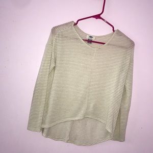 A gold and white blouse